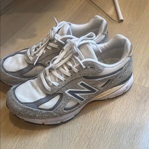 New Balance Classic Gray and White Running Shoes